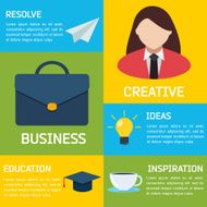 Flat Business Infographic Background N70