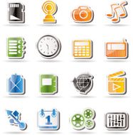 phone performance internet and office icons N3