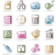 phone performance internet and office icons N4