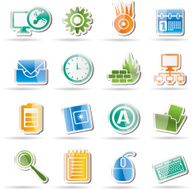 Computer mobile phone and Internet icons N3