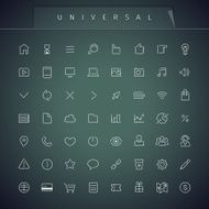 Universal Thin Icons Set