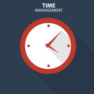 Modern Flat Time Management Vector Icon for Web and Mobile N5