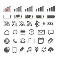 Modern gadget web icons collection