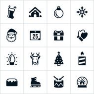 Black Christmas icons N2
