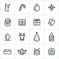 Christmas Icons - Line Style N3