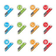 Mobile Cell Phone Functionality - Icon set v03