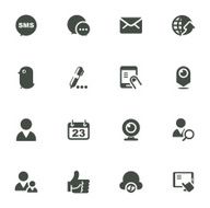 social media and communication icons N10