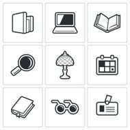 Library icons Vector Illustration N2