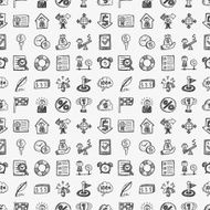 seamless doodle business pattern N5