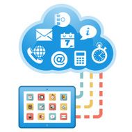 Cloud computing service illustration