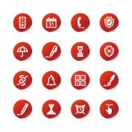 red sticker software icons