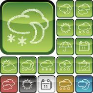 Vector of weather related icons