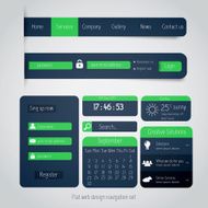 UI elements for web and mobile Flat design Vector N2