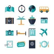 vector modern travel icons