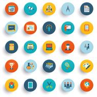 Education modern flat color icons N2
