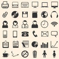 black office icons N3