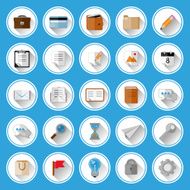 Flat icons and pictograms set