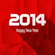 vector 2014 new year greeting card with seamless abstract background N3