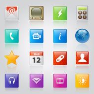 Satin Icons Set - System &amp; Application