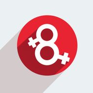 Vector red circle icon on gray background Eps10 N6