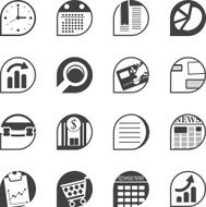 Silhouette Business and Office Internet Icons N2