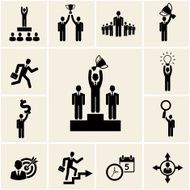Set of vector business and career icons