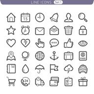 Line icons Basic set