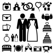 wedding icons set N6
