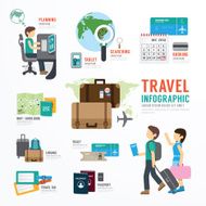 World Travel Business Template Design Infographic