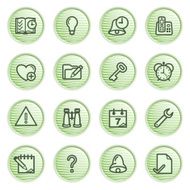 Organizer web icons Green series