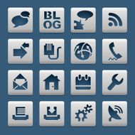 Communication icons buttons