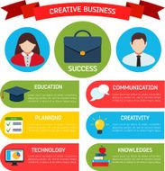 Flat Business Infographic Background N95