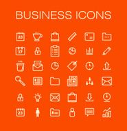Vector business universal Outline Icons For Web and Mobile