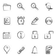 Web and communication Set icon outline