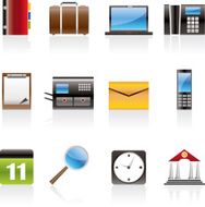 Business Office and Mobile phone icons N3