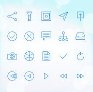 20 Trendy Thin Icons for web and mobile Set 4