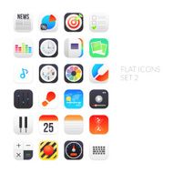 Flat icons gradient style with rounded corners N2