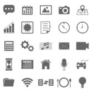 Application icons on white background