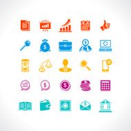 Set of business and money web icons