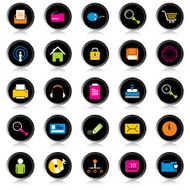 Black Colorful Web Icons