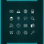 set of icons communication and contacts