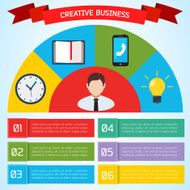 Flat Business Infographic Background N101