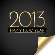 New Year 2013 Background - Black &amp; Gold