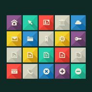 Flat style web icons