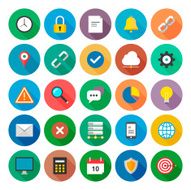 Web flat icon collection