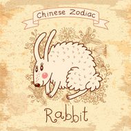 Vintage card with Chinese zodiac -