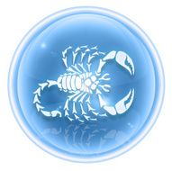 Scorpio zodiac icon ice isolated on white background