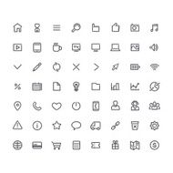 Set of Line Universal Icons