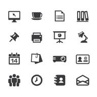 Office Silhouette Icons 1