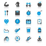 Health care flat with reflection icons